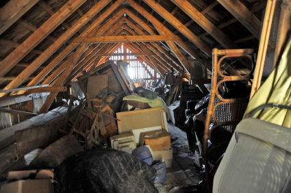 Cluttered attic